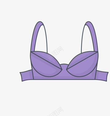 紫色文胸可爱服饰图标图标