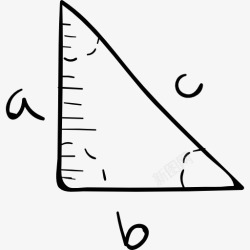 等腰直角三角形直角三角形图标高清图片