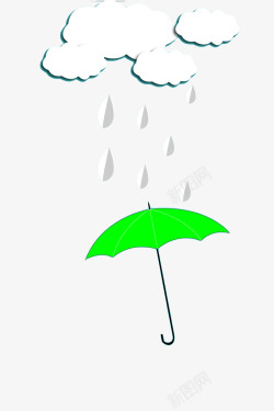 伞遮雨萌图素材