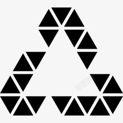 小循环多边形的三角回收标志图标高清图片