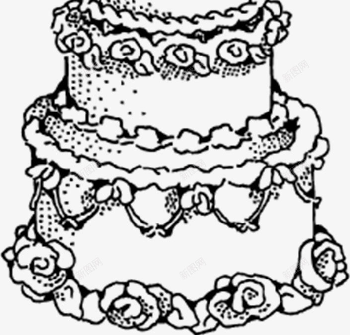 结婚蛋糕矢量图ai免抠素材_新图网 https://ixintu.com 手绘 简洁 线条 结婚 蛋糕 矢量图