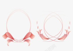 粉色花形花束花卉花框高清图片