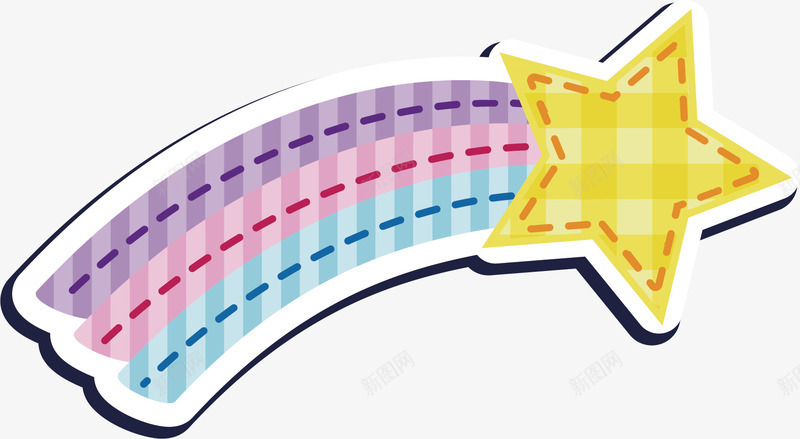 星光矢量图ai免抠素材_新图网 https://ixintu.com 彩虹 扁平星光 星星 矢量图