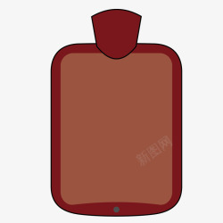 红色热水袋矢量图素材