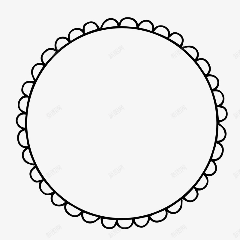 黑色的圆环png免抠素材_新图网 https://ixintu.com png图形 圆环 花环 花边 装饰