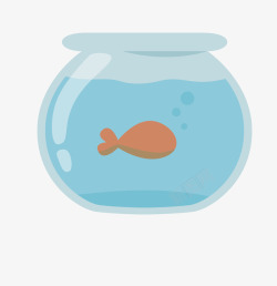 简洁鱼缸卡通简洁扁平化鱼缸矢量图高清图片