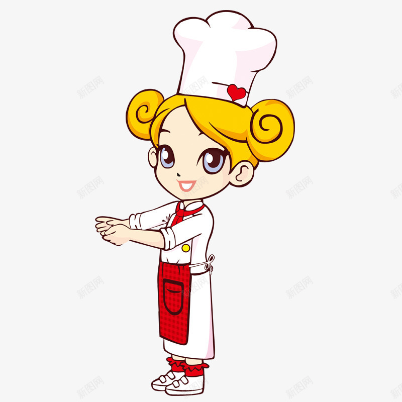 卡通美女厨师png免抠素材_新图网 https://ixintu.com 卡通 厨师 美女