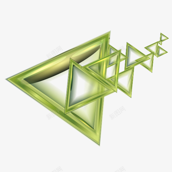科技三角形png免抠素材_新图网 https://ixintu.com 三角形 抽象 科技 科技三角形 绿色三角形
