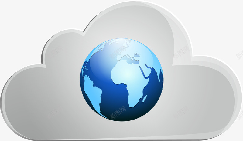 云朵蓝色地球图图标png_新图网 https://ixintu.com 云 云放 云服务 云朵 云端 云系统图标 云计算图标 云资源 电脑图标 矢量云 立体云朵 网络信息科技 蓝色地球