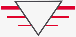 三角形和红色线条素材