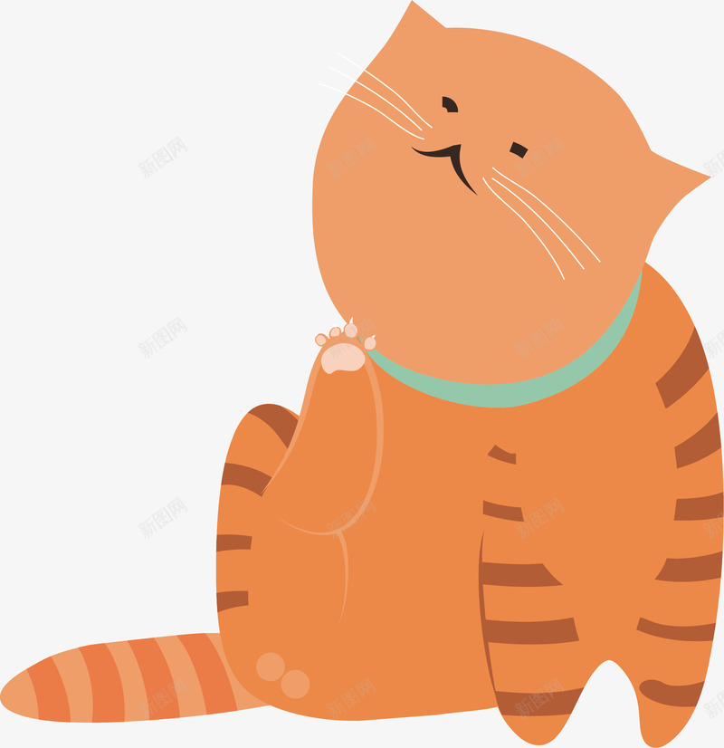 坐着的猫咪矢量图ai免抠素材_新图网 https://ixintu.com 动物 卡通手绘 可爱 宠物 橘色 水彩 猫咪 矢量图