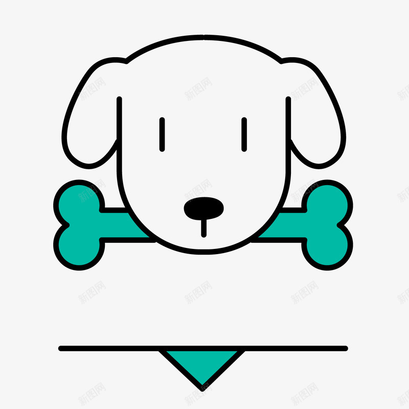 白色宠物狗标签png免抠素材_新图网 https://ixintu.com 卡通动物 宠物狗标签 白色宠物狗 背景装饰 骨头