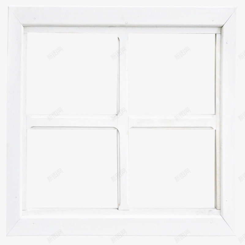四格白色窗户png免抠素材_新图网 https://ixintu.com 窗户 简洁 装饰