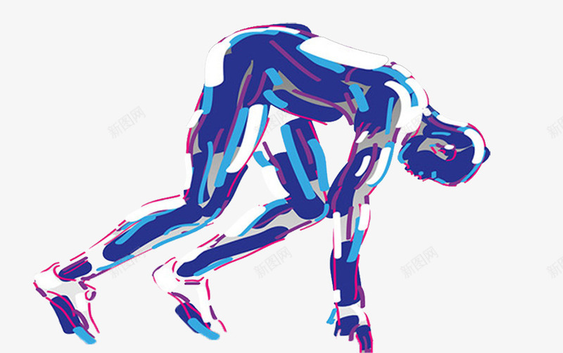 创意手绘起跑运动员png免抠素材_新图网 https://ixintu.com 创意 杩愬姩浼氭捣鎶厓绱 杩愬姩鍛 璧疯窇 起跑 运动会海报元素 运动员 鍒涙剰