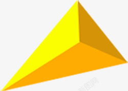 黄色三角创意形素材