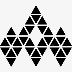 对称三角形多边形的宝石图标高清图片