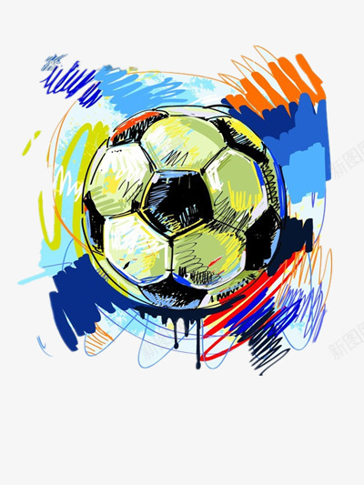 足球png免抠素材_新图网 https://ixintu.com 健康 涂鸦 涂鸦主题 足球 运动