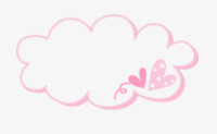 粉色爱心创意云朵素材