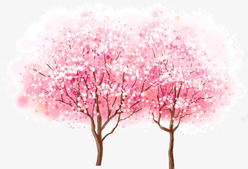 漂亮的樱花树png免抠素材_新图网 https://ixintu.com 樱花树 漂亮 花树