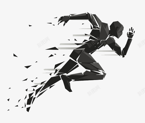 跑步剪影png免抠素材_新图网 https://ixintu.com 剪影 手绘 跑步 跑步影子 运动 运动员影子