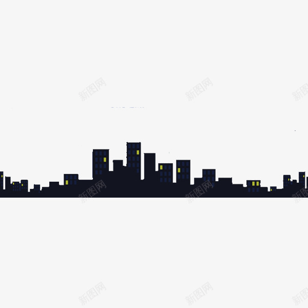 城市的楼群png免抠素材_新图网 https://ixintu.com 城市 楼群 简洁 黑色