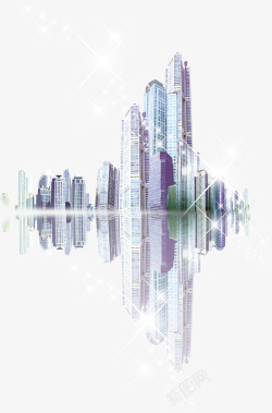 城市开发水晶城市装饰元素高清图片
