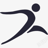 黑色手绘运动奔跑图标png_新图网 https://ixintu.com 图标 奔跑 运动 黑色