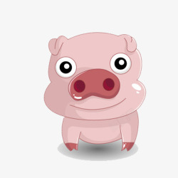 红色农场粉红色可爱的小猪高清图片