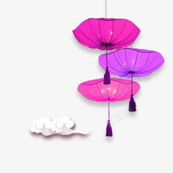 彩色小雨伞中国风装饰高清图片