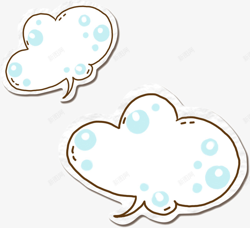 创意云朵对话框png免抠素材_新图网 https://ixintu.com 云朵 创意 字幕条 字幕框 字母装饰条 对话框 说话云朵