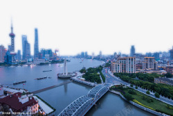 上海俯视图素材