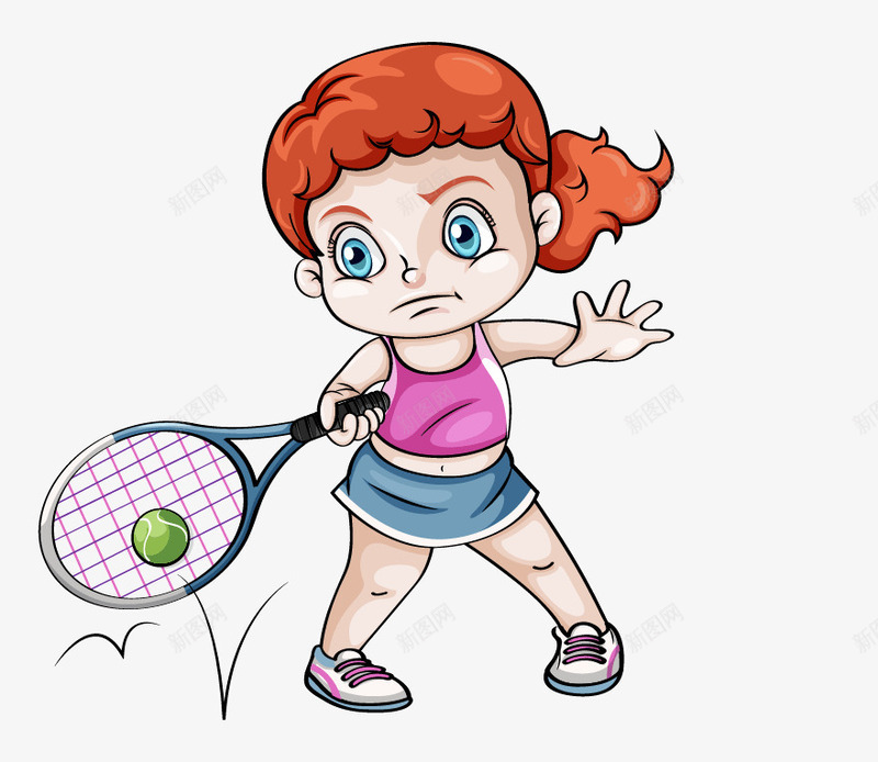 卡通手绘打网球的女孩png免抠素材_新图网 https://ixintu.com 卡通人物 卡通儿童 卡通手绘打网球的女孩 女生 手绘女孩 打网球的女孩 插画 运动