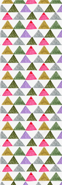 彩色水彩绘三角形素材