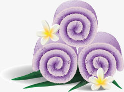 美容院紫色的毛巾矢量图素材