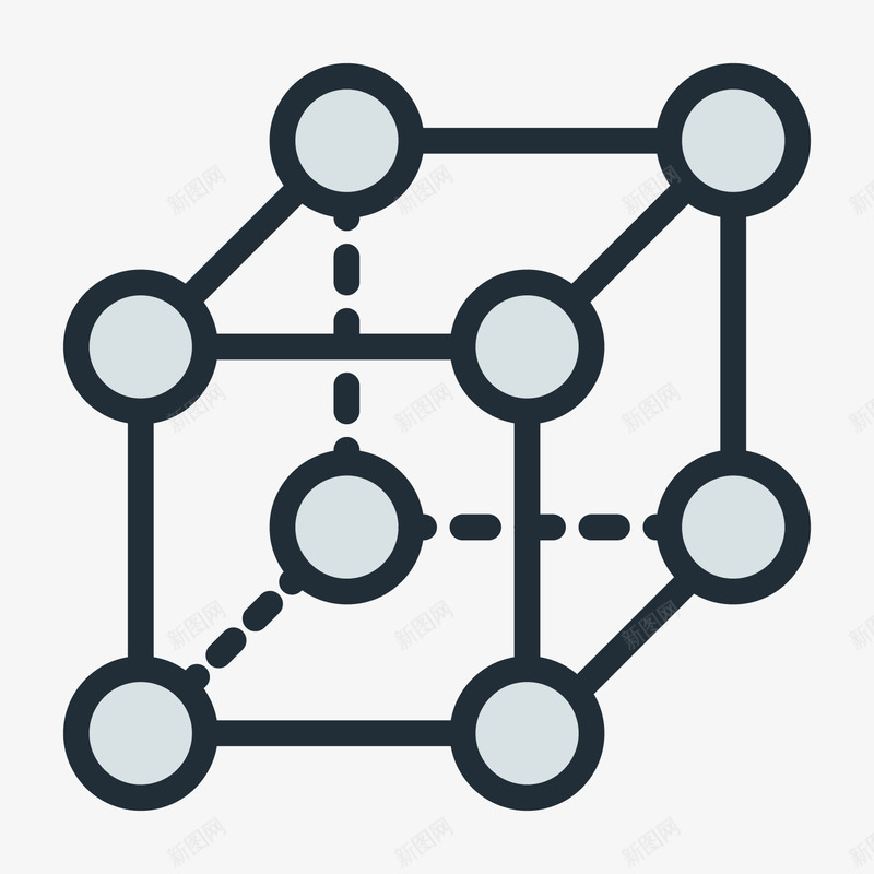 灰色手绘线稿网络科技元素矢量图图标ai_新图网 https://ixintu.com 卡通图标 圆点 扁平化 手绘 灰色 科技 立体 线稿 矢量图