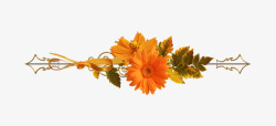 花卉装饰底纹橙色花朵花纹底纹图标高清图片