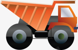 卡车货运卡车三角形大型渣土货运卡车矢量图高清图片