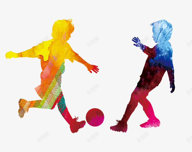 踢主球的儿童png免抠素材_新图网 https://ixintu.com 足球 踢主球的儿童 踢足球 运动