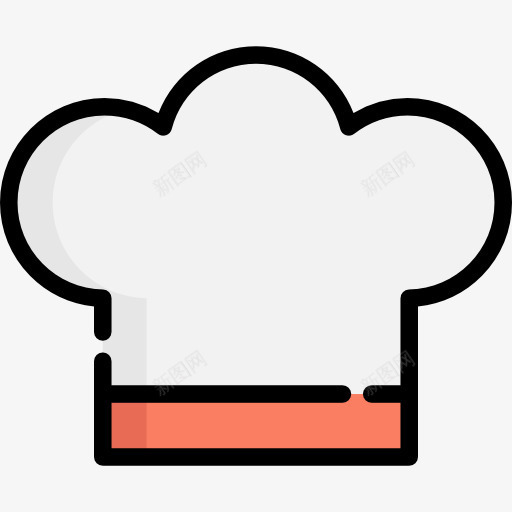 餐馆简洁风格厨师帽图标png_新图网 https://ixintu.com 厨师 彩色 简洁 粗线条 餐馆