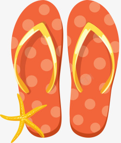 黄色沙滩红色沙滩拖鞋高清图片