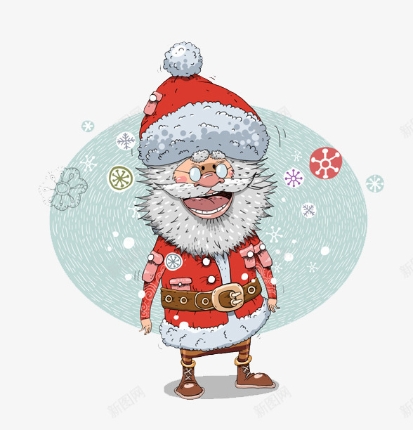 欧美风手绘卡通圣诞老人png免抠素材_新图网 https://ixintu.com 圣诞老人手绘 圣诞老人插画 欧美风圣诞老人