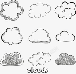clouds9款手绘云朵高清图片