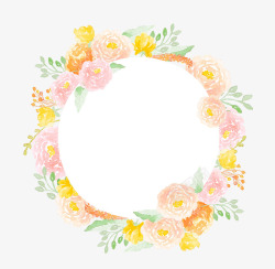 粉色花卉纹理边框素材