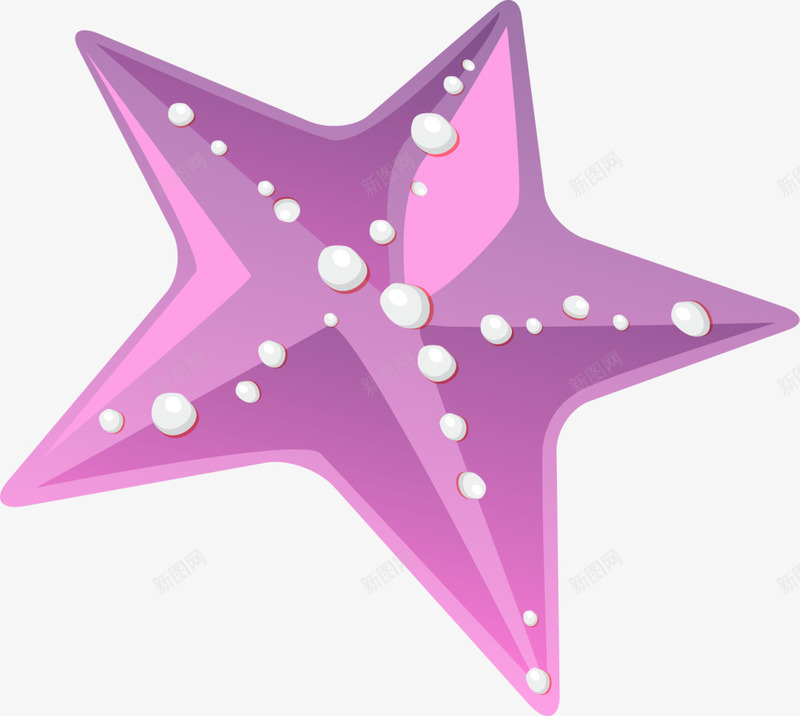 世界海洋日紫色海星png免抠素材_新图网 https://ixintu.com 世界海洋日 圆点装饰 海洋生物 海生生物 白色圆点 紫色海星
