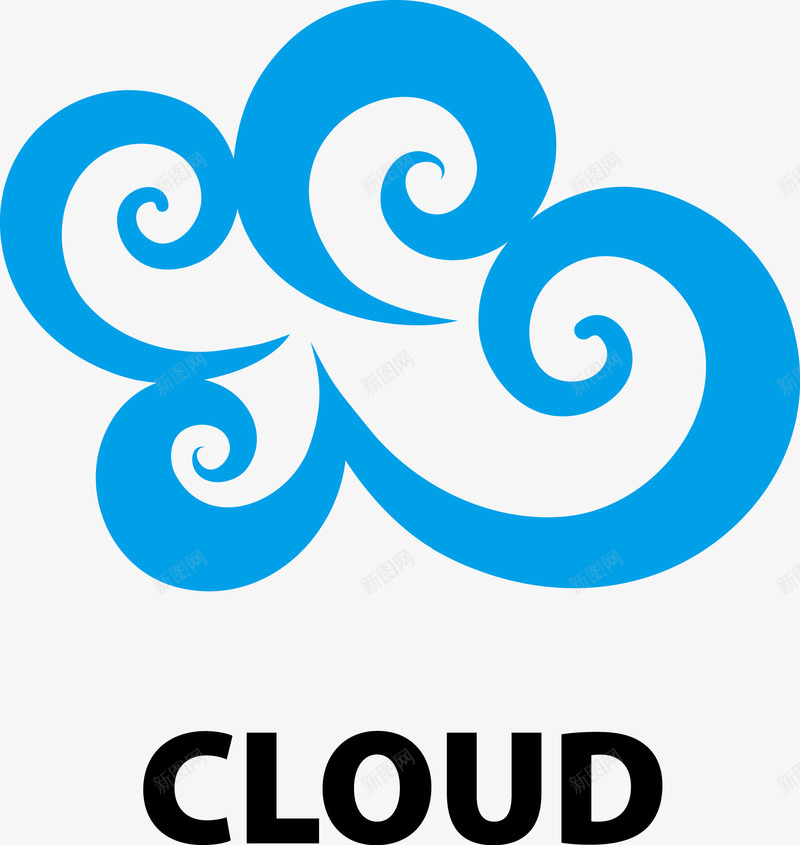蓝色创意云朵logo图标png_新图网 https://ixintu.com LOGO设计 云 云logo 云朵 云朵LOGO 云朵logo 企业商标 创意云朵 图标 矢量云朵 精美云朵 蓝色