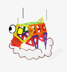 小猪png免抠素材_新图网 https://ixintu.com 下雨 云朵 小猪 玩具 益智玩具 磁力片