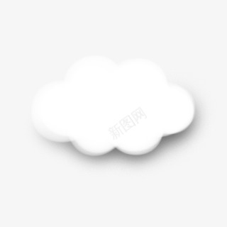 白色卡通创意云朵png免抠素材_新图网 https://ixintu.com 云朵 创意 卡通 白色