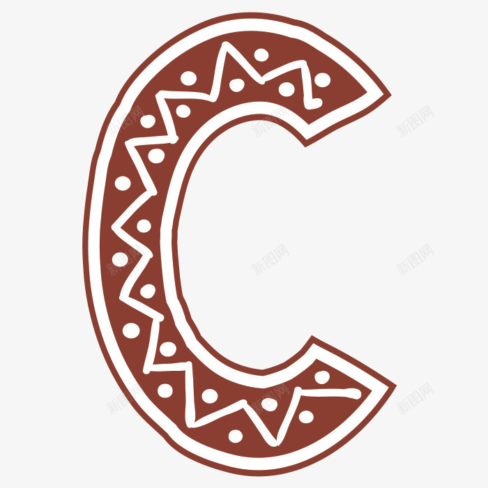 圆点字母Cpng免抠素材_新图网 https://ixintu.com C 创意 卡通 圆点 字母 手绘 棕色 白色 英文