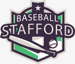 棒球logo手绘棒球运动装饰图案矢量图图标高清图片