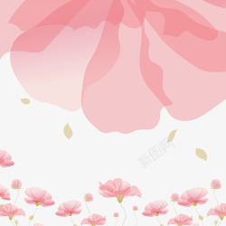 手绘水彩樱花唯美背景素材